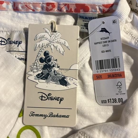 Tommy Bahama Big & Tall Happiest Surf On Earth Disney Long Sleeve T-Shirt NWT - Picture 15 of 16